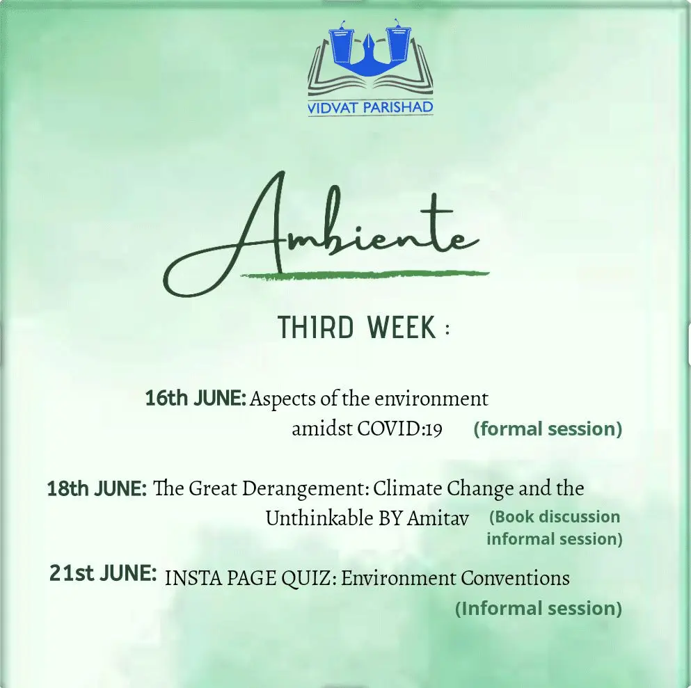 Vidvat Parishad organizes Talk Show on Environmental Issues, Register Now 